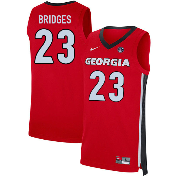 Men #23 Braelen Bridges Georgia Bulldogs College Basketball Jerseys Sale-Red